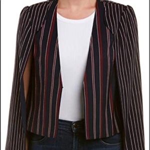 BCBGeneration
Striped Mixed Media Cape Jacket